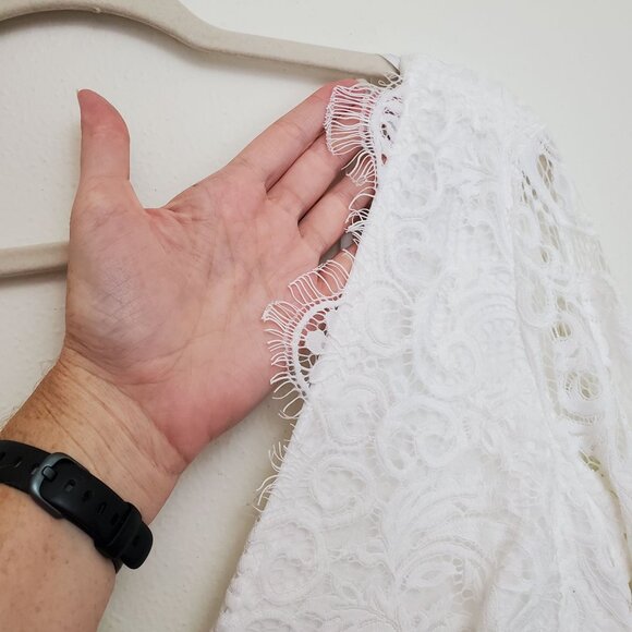 Lulus Way to Be Loved White Lace Long Sleeve Maxi Dress - Picture 5 of 12